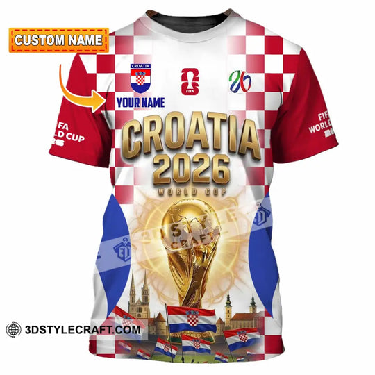 Unisex Shirt - Custom Croatia World Cup 2026 Shirt style option 1