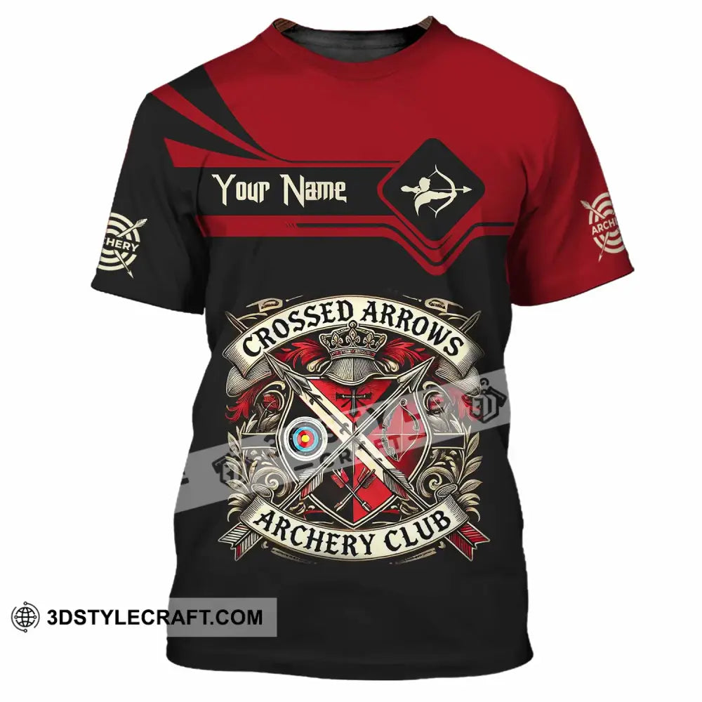 Unisex Shirt Custom Crossed Arrows Archery Club Sport Shirt T Shirt / S T shirt