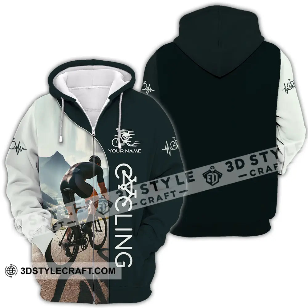 Unisex Shirt - Custom Cycling Lover Shirt Zipper Hoodie / S T-shirt