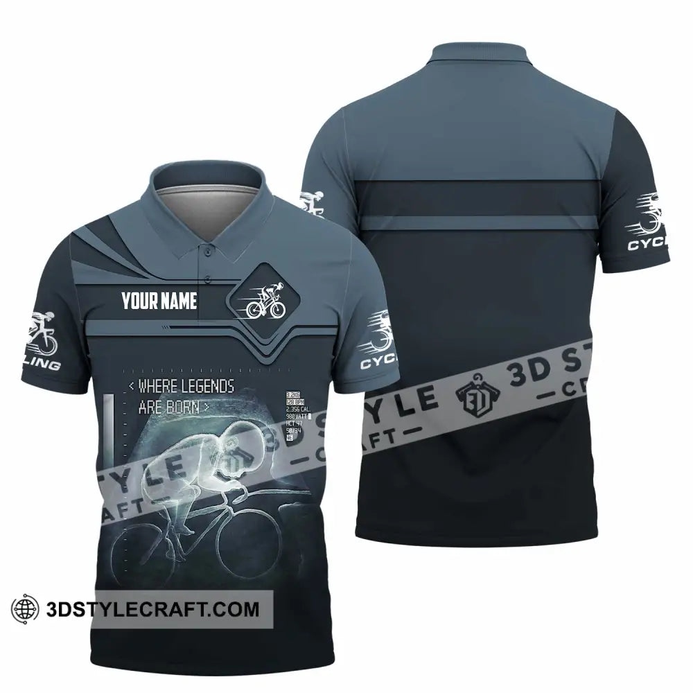 Unisex Shirt - Custom Cycling Where Legends Are Born Shirt Polo Shirt / S T-shirt