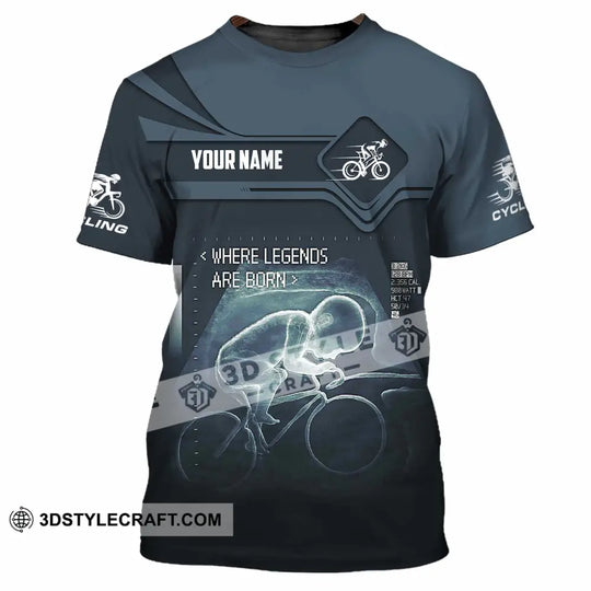 Unisex Shirt - Custom Cycling, Where Legends Are Born Shirt style option 4