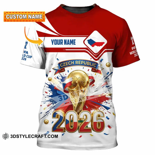 Unisex Shirt - Custom Czech Republic World Cup 2026 3D Shirt style option 1
