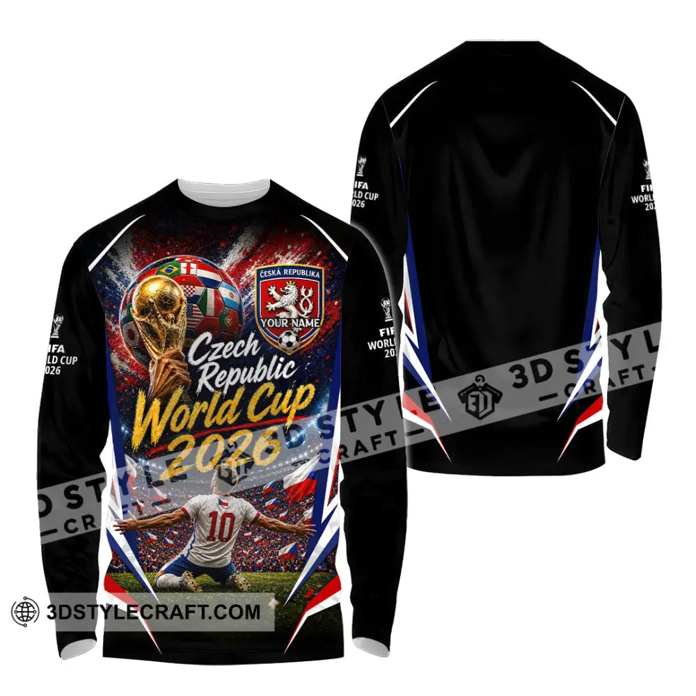 Unisex Shirt - Custom Czech Republic World Cup 2026 Shirt - Long Sleeve Shirt / S - T-shirt
