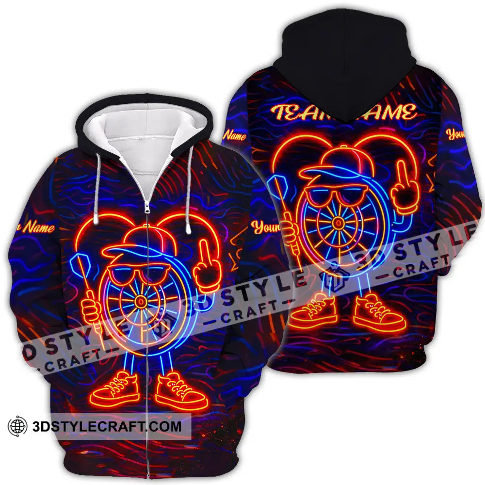 Unisex Shirt - Custom Darts 3D Shirt Zipper Hoodie / S T-shirt