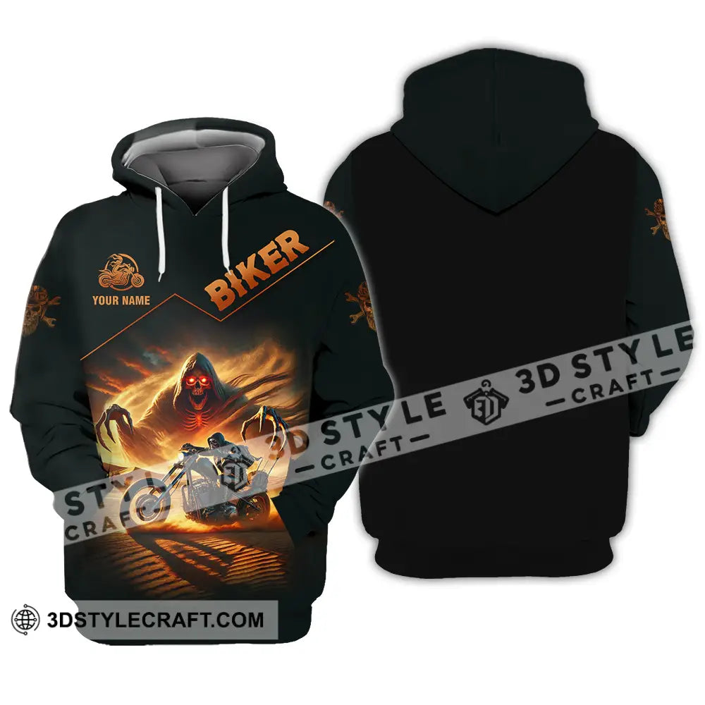 Unisex Shirt - Custom Death Biker Cool Biker Biker Shirt Hoodie / S T-shirt