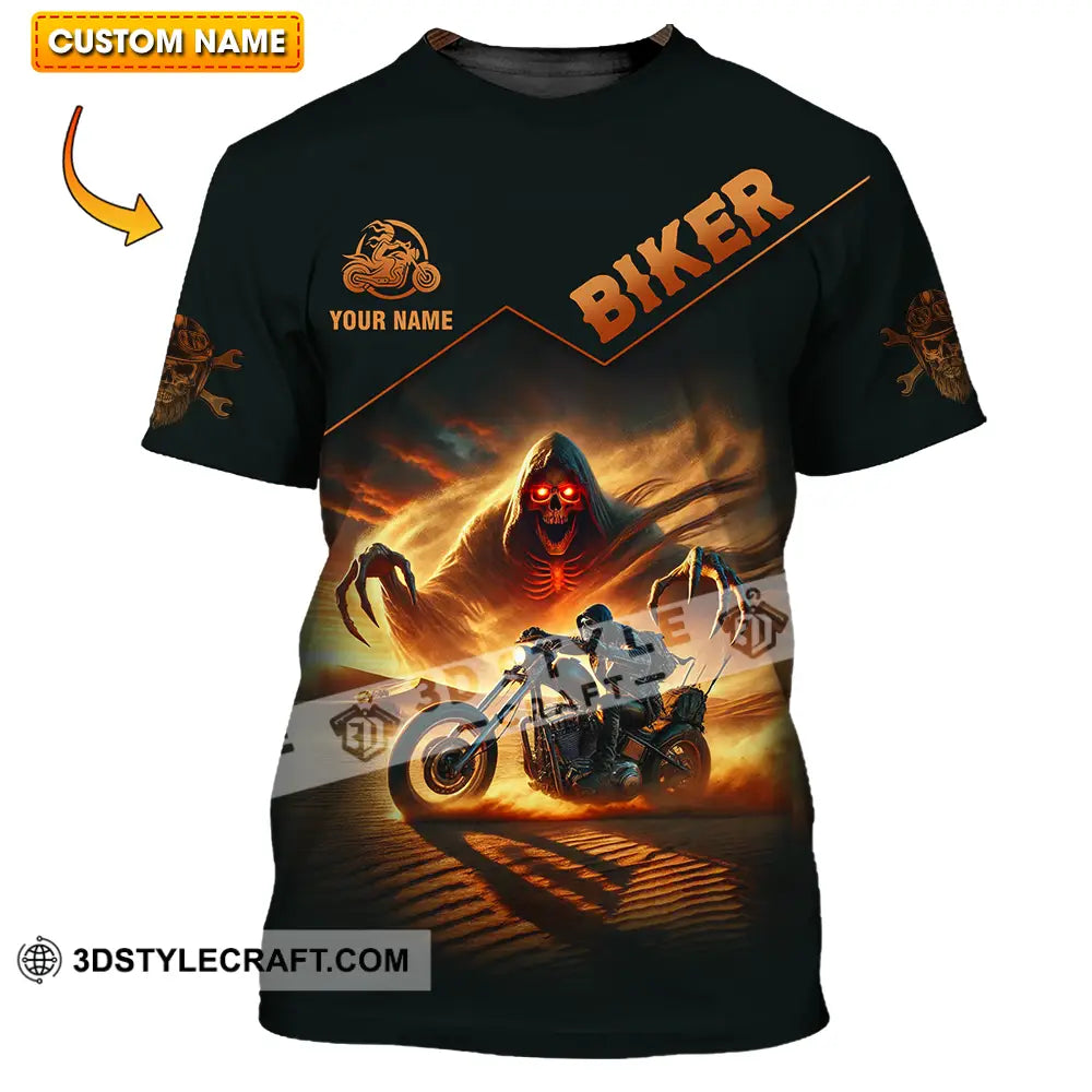 Unisex Shirt - Custom Death Biker Cool Biker Biker Shirt T-shirt