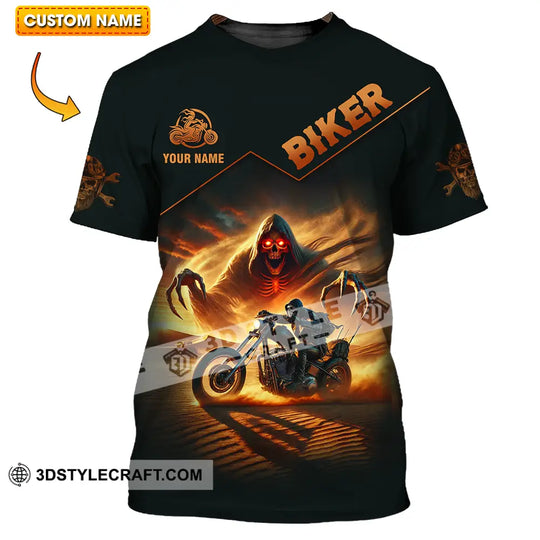 Unisex Shirt - Custom Death Biker, Cool Biker, Biker Shirt style option 1