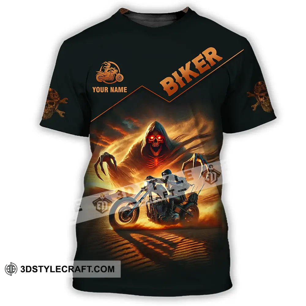 Unisex Shirt - Custom Death Biker Cool Biker Biker Shirt T-Shirt / S T-shirt
