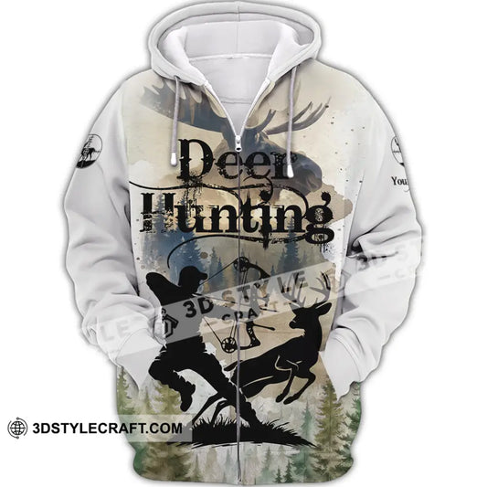 Unisex Shirt - Custom Deer Hunting Shirt Zipper Hoodie / S T-shirt