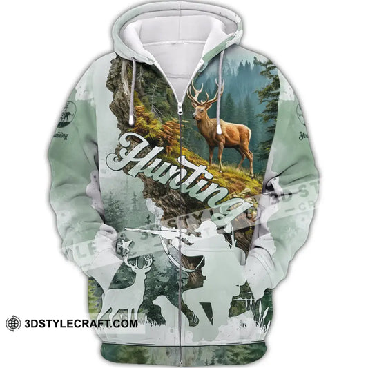 Unisex Shirt - Custom Deer Hunting Shirt Zipper Hoodie / S T-shirt