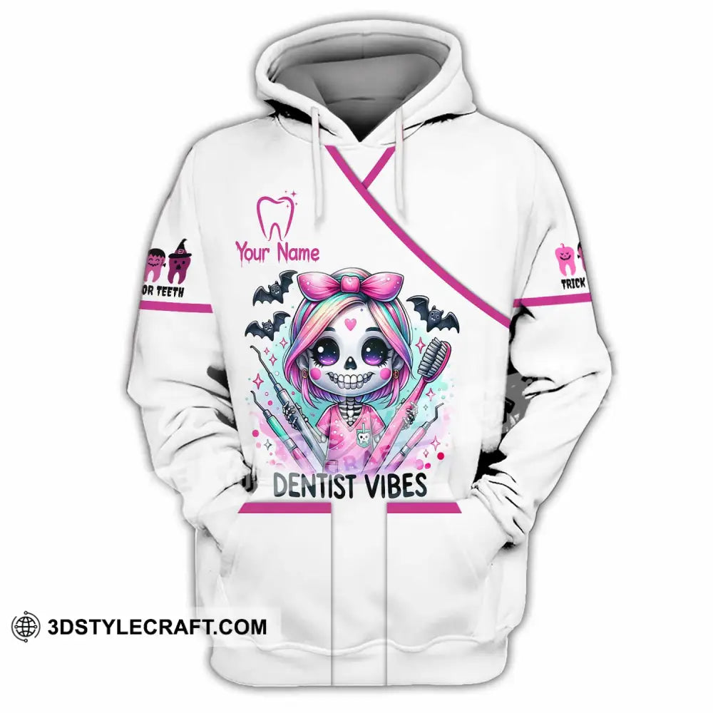 Unisex Shirt - Custom Dentist Halloween Vibes Shirt Hoodie / S T-shirt
