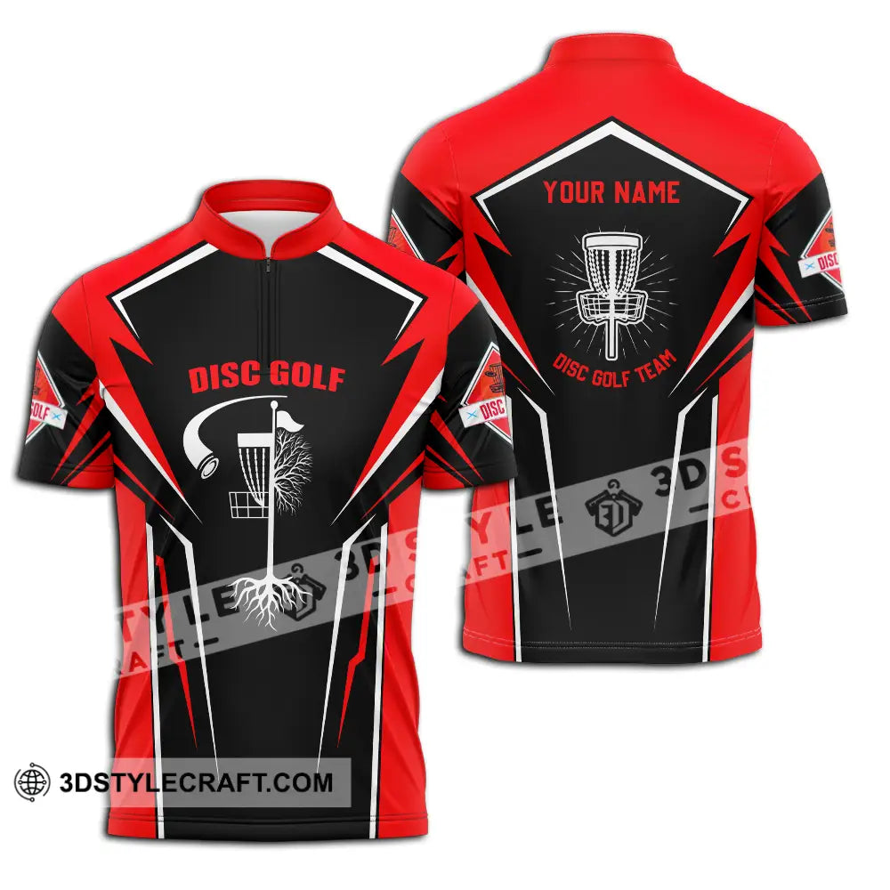 Unisex Shirt Custom Disc Golf Player Shirt Zipper Polo Shirt / S T shirt