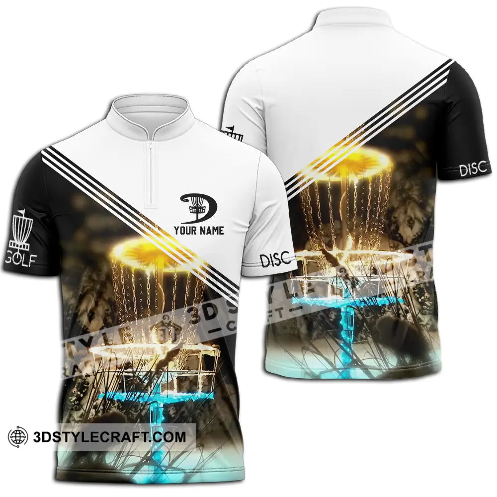 Unisex Shirt Custom Disc Golf Shirt Zipper Polo Shirt / S T shirt