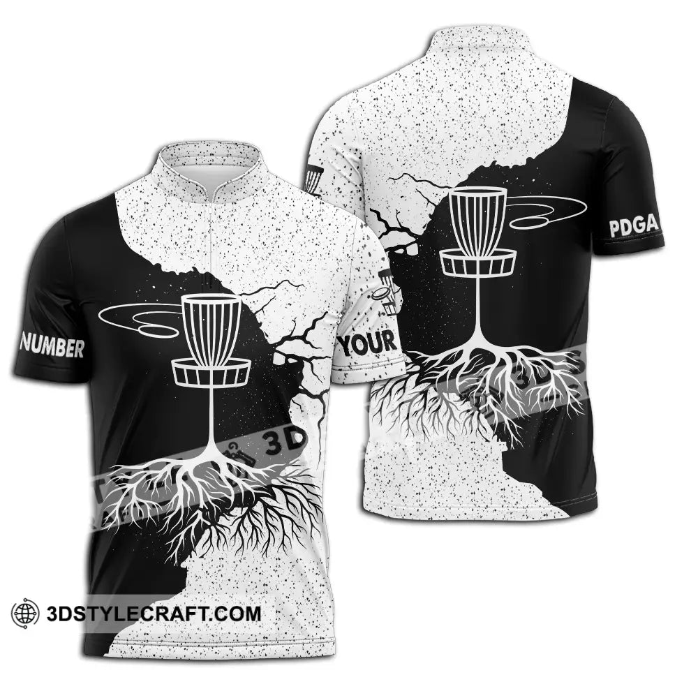 Unisex Shirt Custom Disc Golf Shirt Zipper Polo Shirt / S T shirt