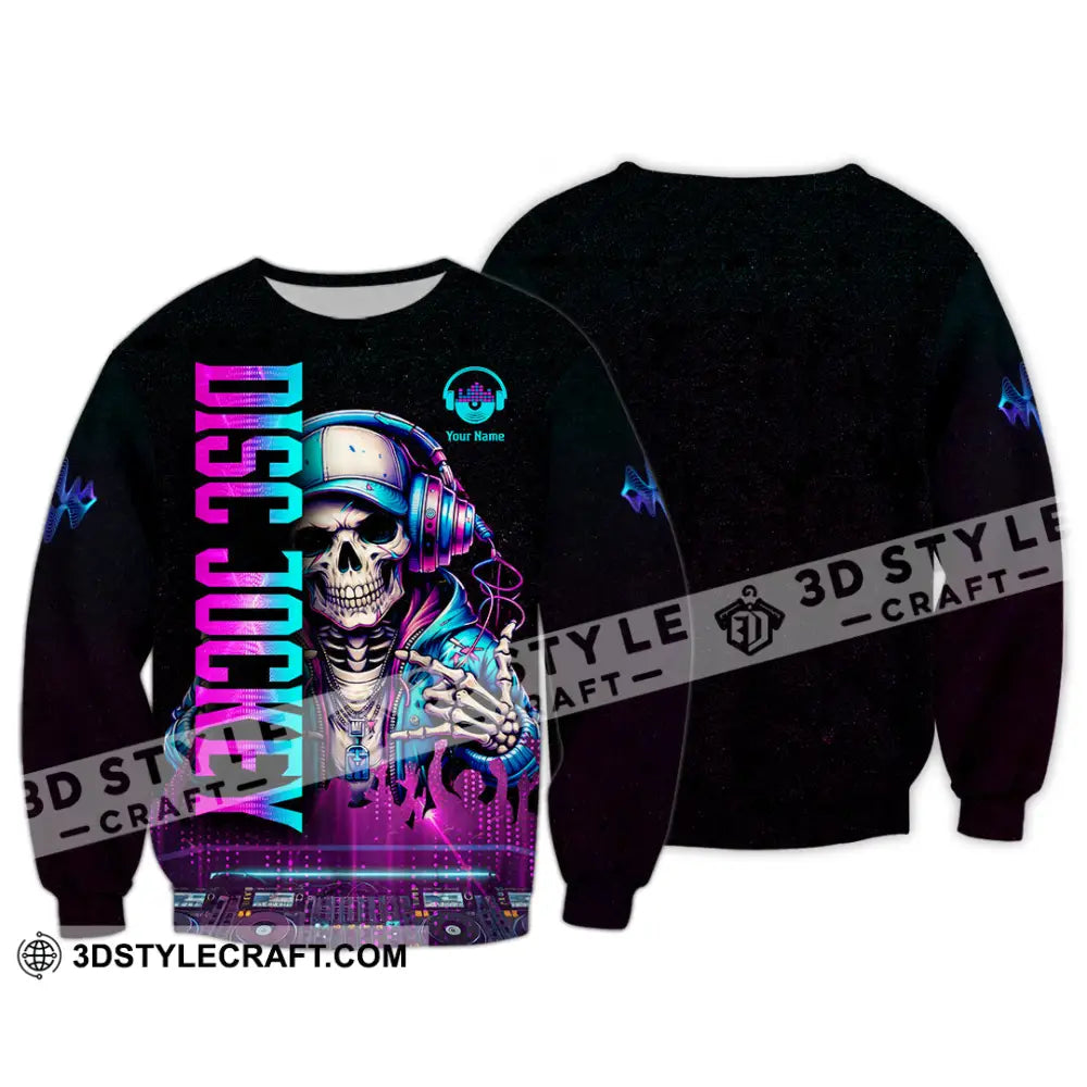 Unisex Shirt - Custom Disc Jockey 3D Shirt Long Sleeve / S T-shirt