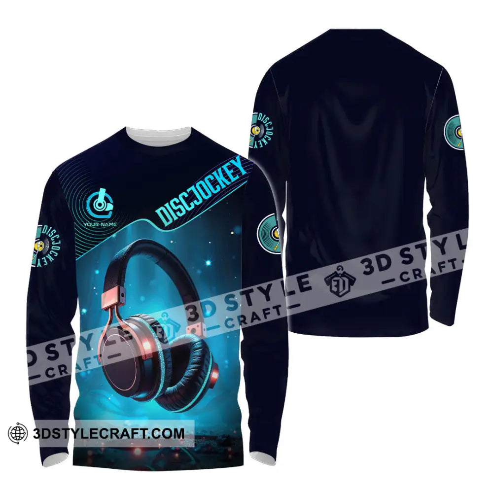 Unisex Shirt - Custom Disc Jockey 3D Shirt Long Sleeve Shirt / S T-shirt