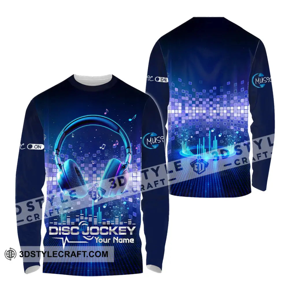 Unisex Shirt - Custom Disc Jockey 3D Shirt Long Sleeve Shirt / S T-shirt