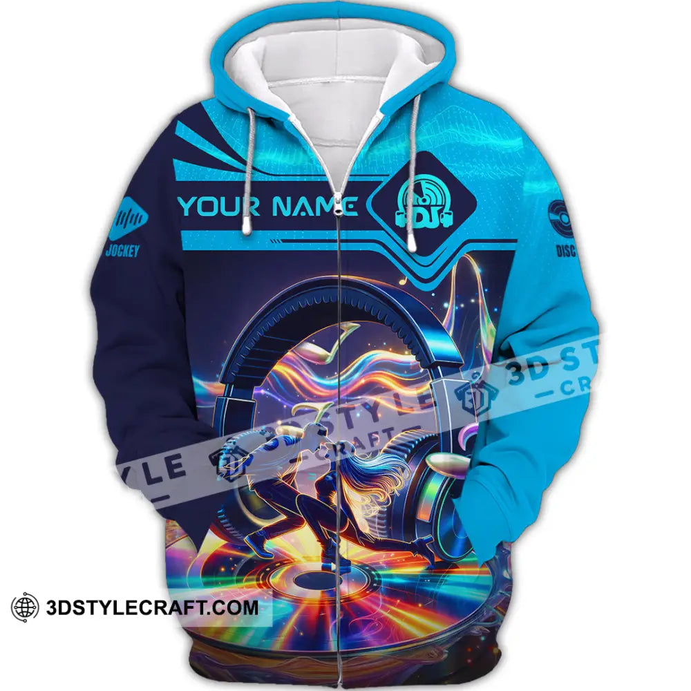 Unisex Shirt - Custom Disc Jockey 3D Shirt Zipper Hoodie / S T-shirt