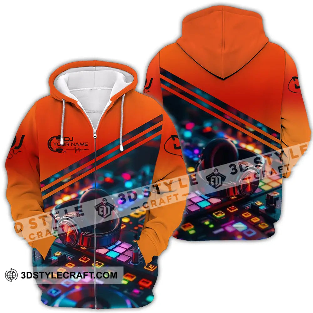 Unisex Shirt - Custom Disc Jockey DJ Shirt Zipper Hoodie / S T-shirt
