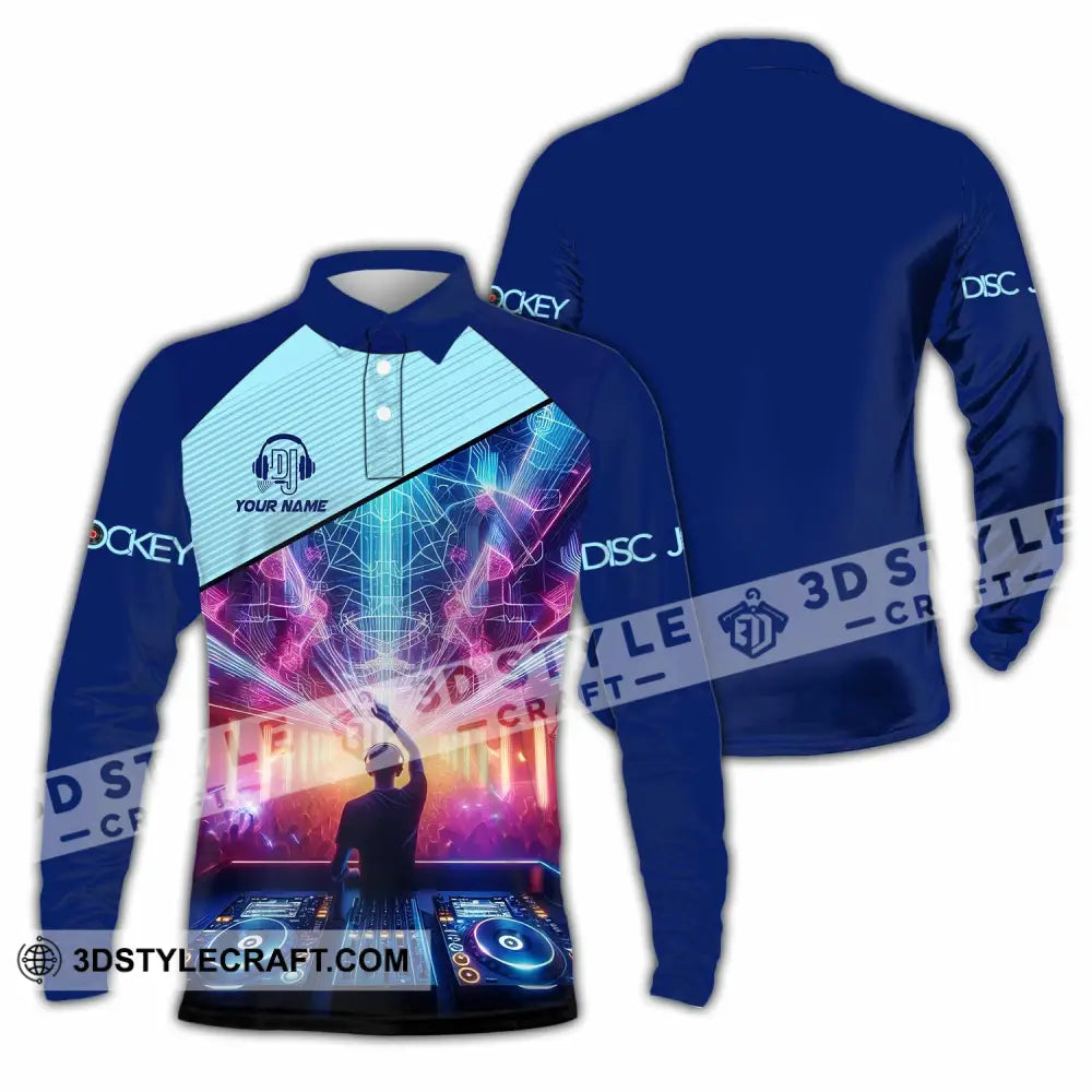 Unisex Shirt - Custom Disc Jockey Shirt Long Sleeve Polo / S T-shirt