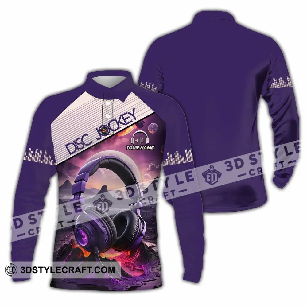 Unisex Shirt - Custom Disc Jockey Shirt Long Sleeve Polo / S T-shirt