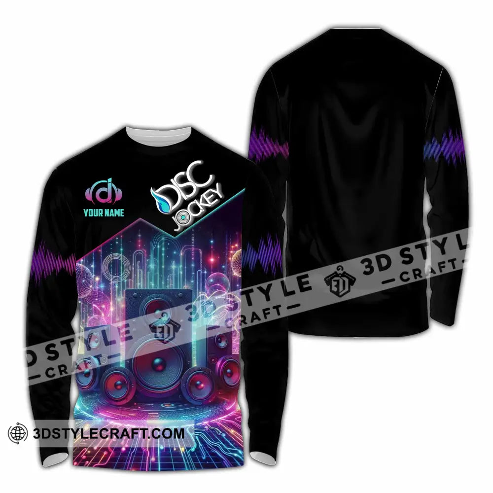 Unisex Shirt - Custom Disc Jockey Shirt Long Sleeve Shirt / S T-shirt