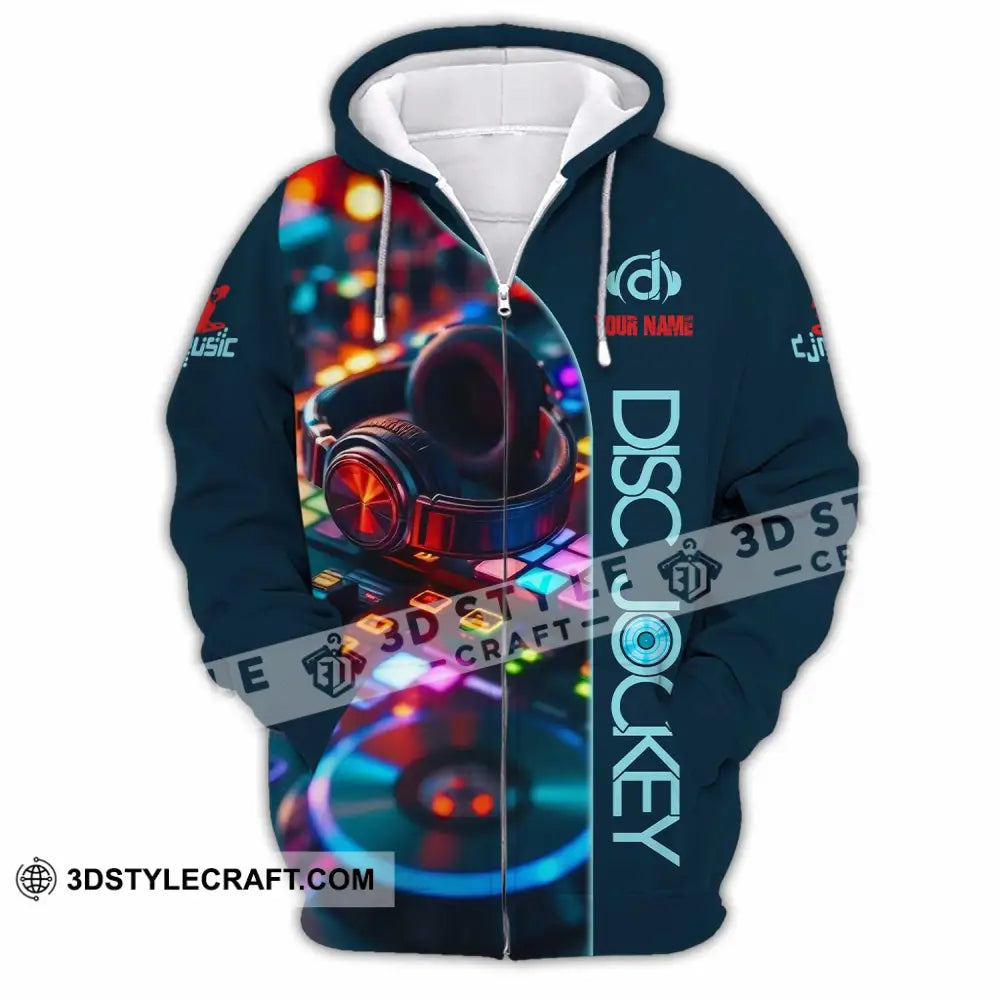 Unisex Shirt - Custom Dics Jockey Party Shirt Zipper Hoodie / S T-shirt