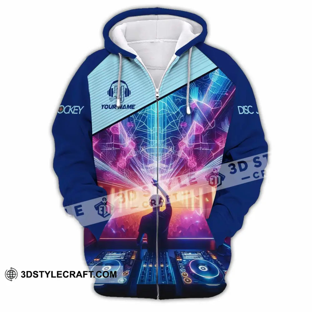 Unisex Shirt - Custom Disc Jockey Shirt Zipper Hoodie / S T-shirt