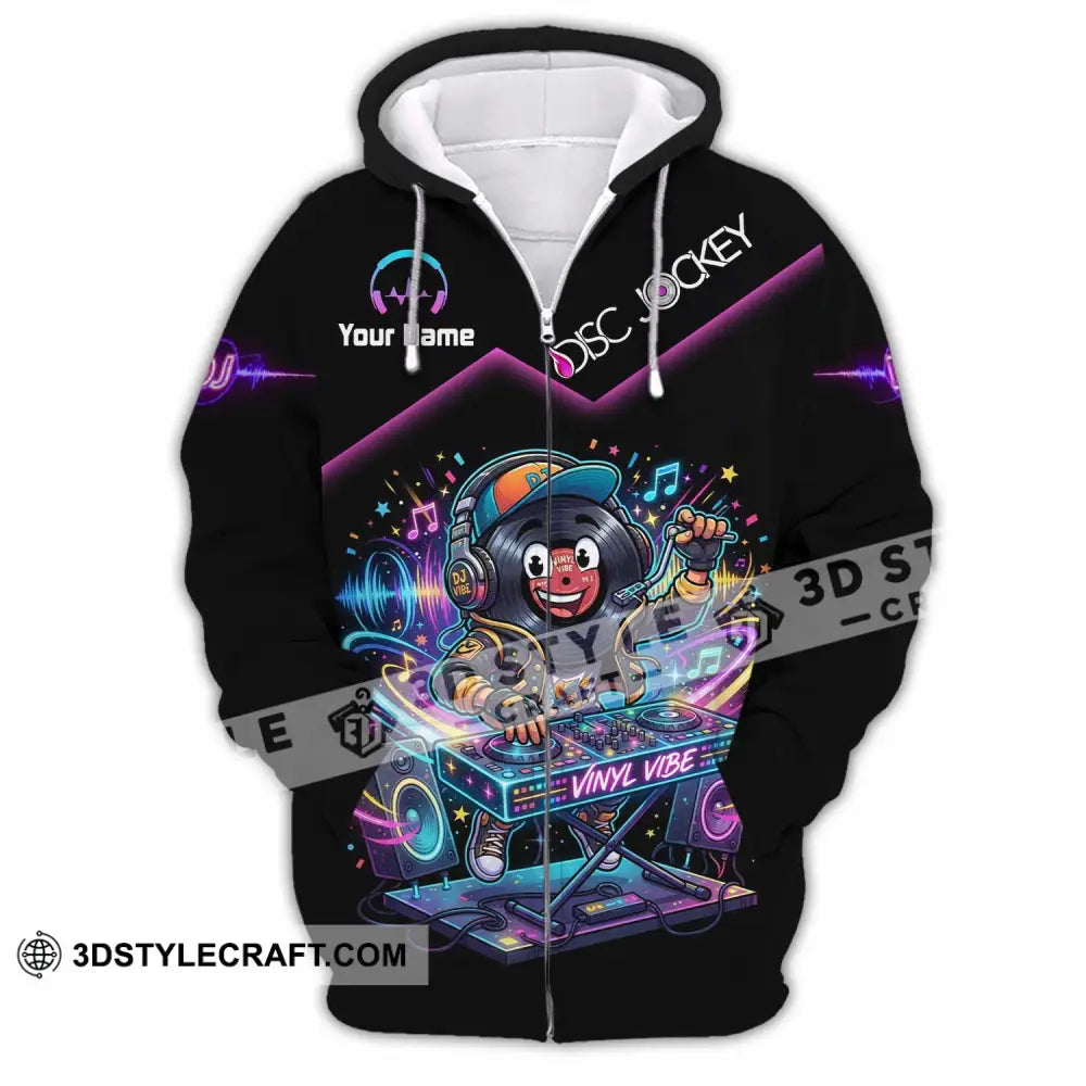 Unisex Shirt - Custom Disc Jockey Shirt - Zipper Hoodie / S - T-shirt