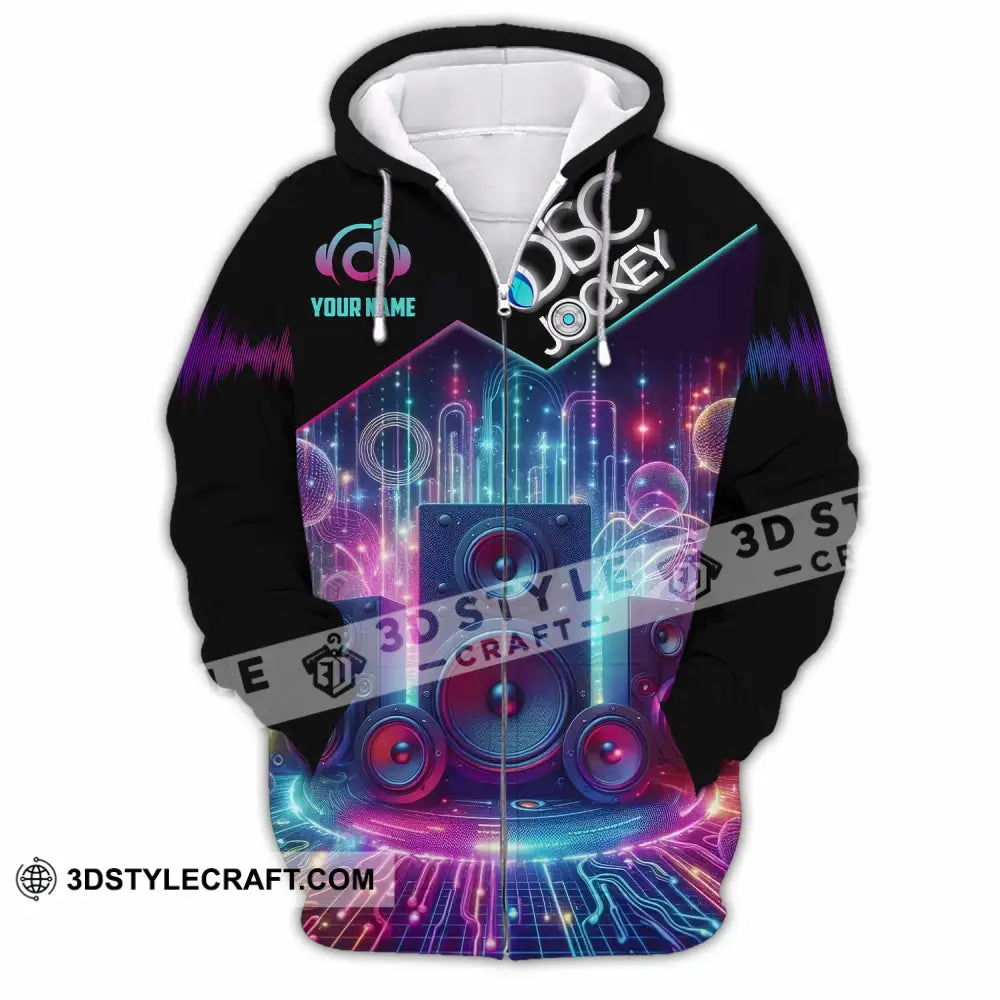 Unisex Shirt - Custom Disc Jockey Shirt Zipper Hoodie / S T-shirt