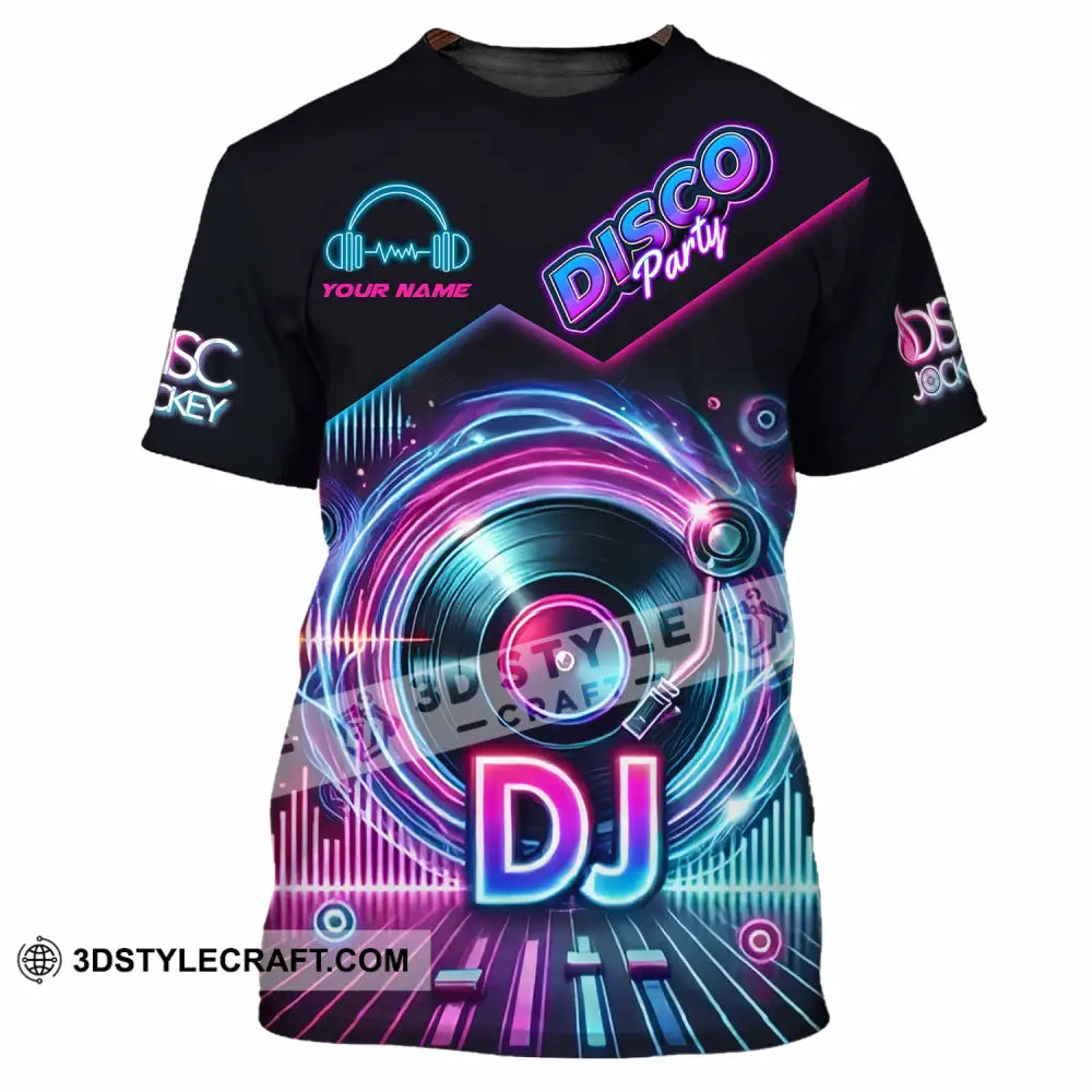 Unisex Shirt - Custom Disco Party DJ Shirt T-Shirt / S T-shirt