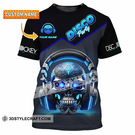 Unisex Shirt - Custom Disco Party Skull Shirt style option 2