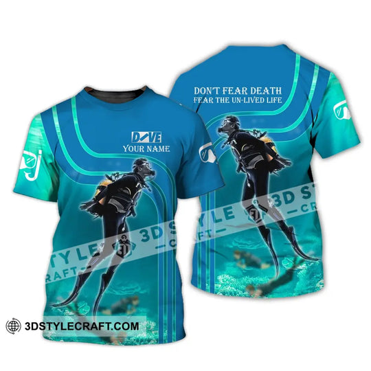 Unisex Shirt - Custom Dive Name T-Shirt - Personalized Hoodie Shirt - Scuba Diver style option 3