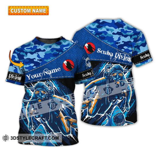 Unisex Shirt - Custom Dive Name T-Shirt - Personalized Scuba Diver Shirt style option 1