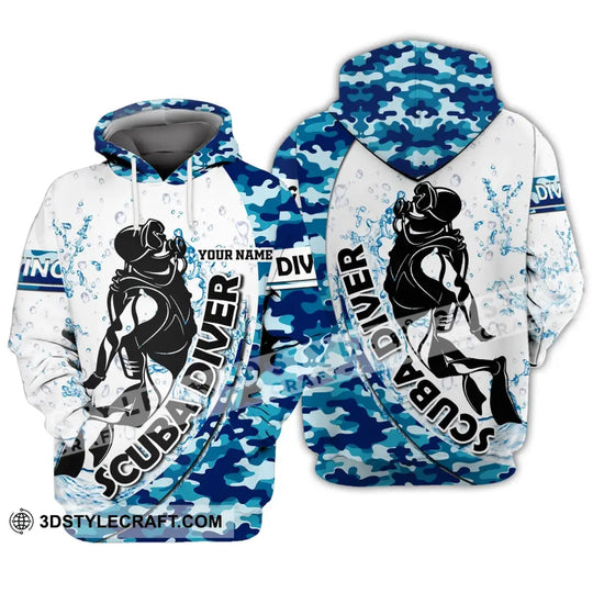 Unisex Shirt - Custom Dive Name T-Shirt - Scuba Diver - Personalized Shirt style option 4