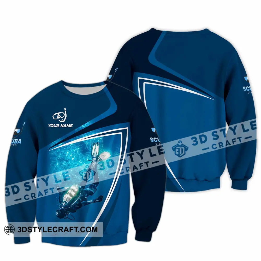 Unisex Shirt - Custom Diving 3D Shirt Long Sleeve / S T-shirt