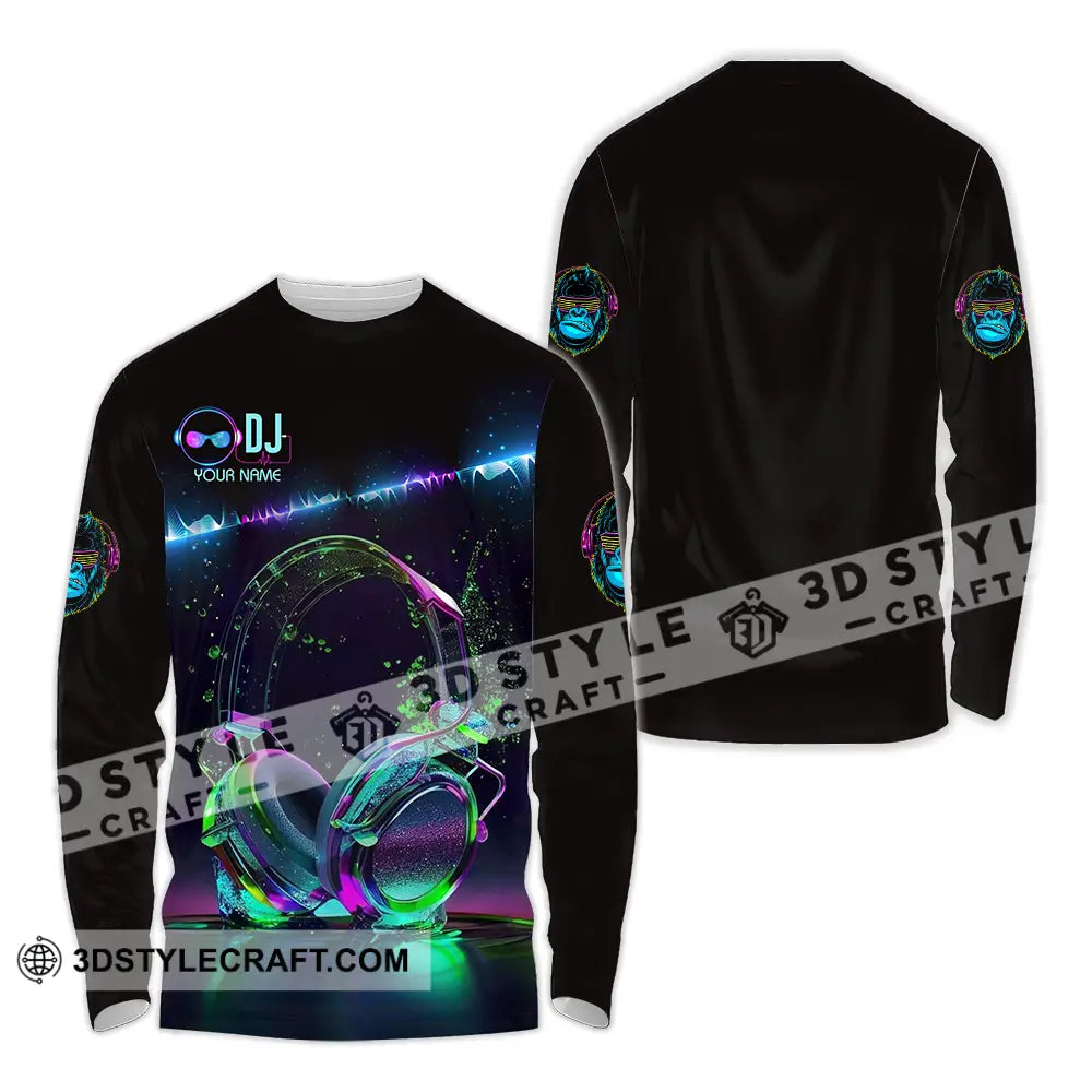 Unisex Shirt - Custom DJ 3D Shirt Long Sleeve Shirt / S T-shirt