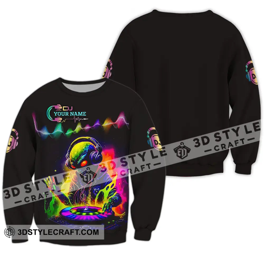Unisex Shirt - Custom DJ 3D Shirt Long Sleeve / S T-shirt