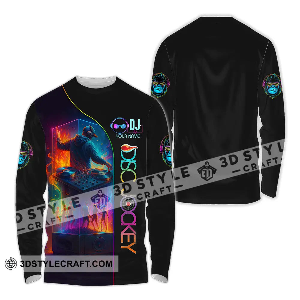 Unisex Shirt - Custom DJ 3D Shirt Long Sleeve Shirt / S T-shirt