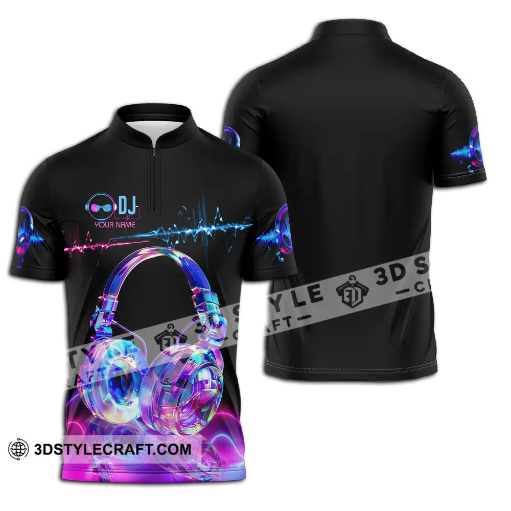 Unisex Shirt - Custom DJ 3D Shirt Zipper Polo Shirt / S T-shirt
