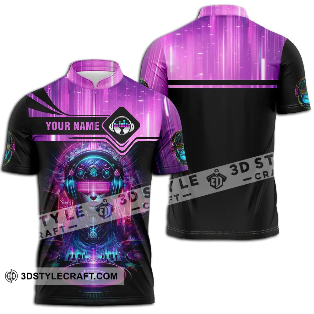 Unisex Shirt - Custom DJ 3D Shirt Zipper Polo Shirt / S T-shirt