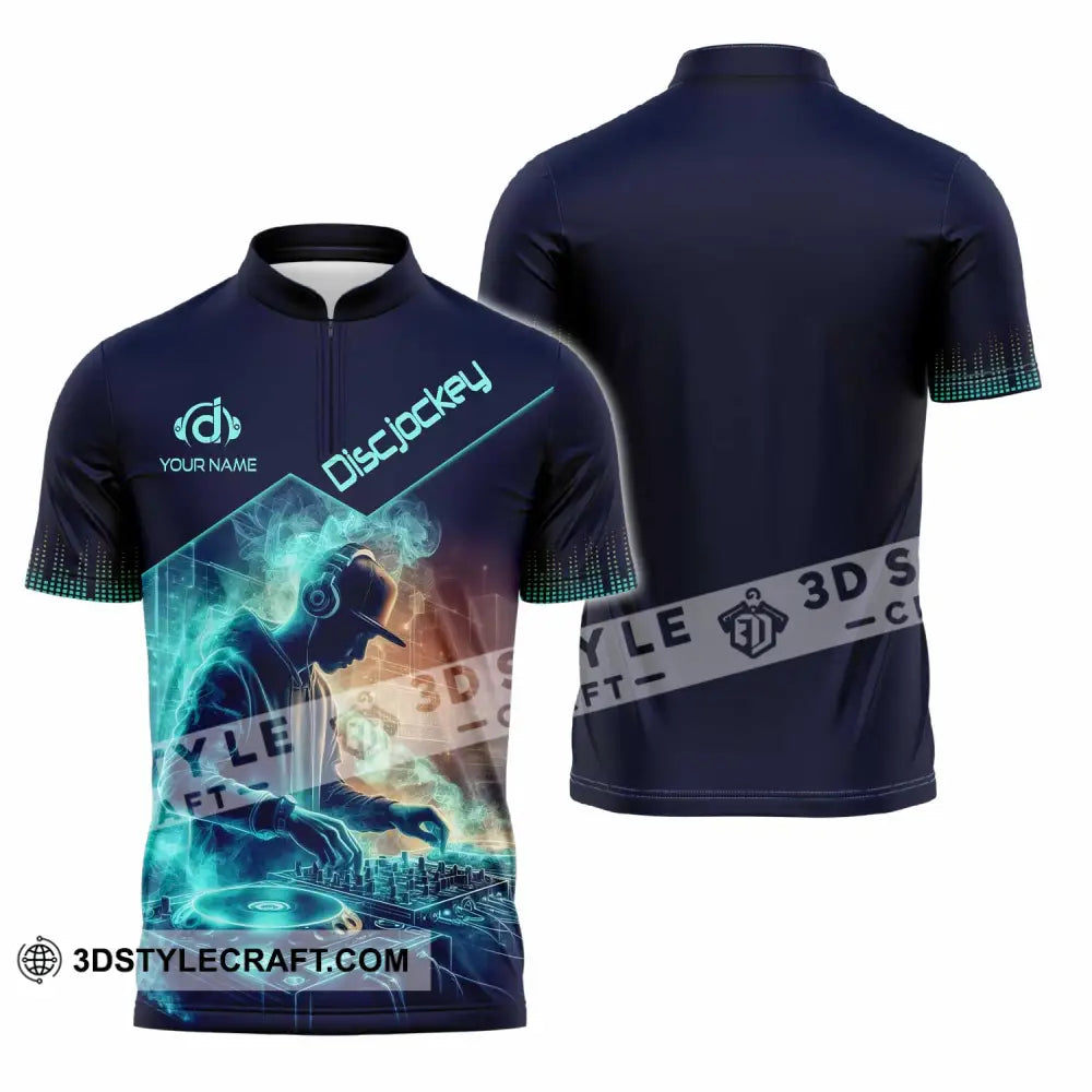 Unisex Shirt - Custom DJ Man Shirt Zipper Polo Shirt / S T-shirt