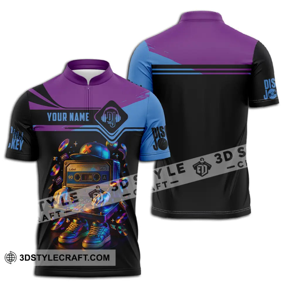 Unisex Shirt Custom DJ Shirt Zipper Polo Shirt / S T shirt