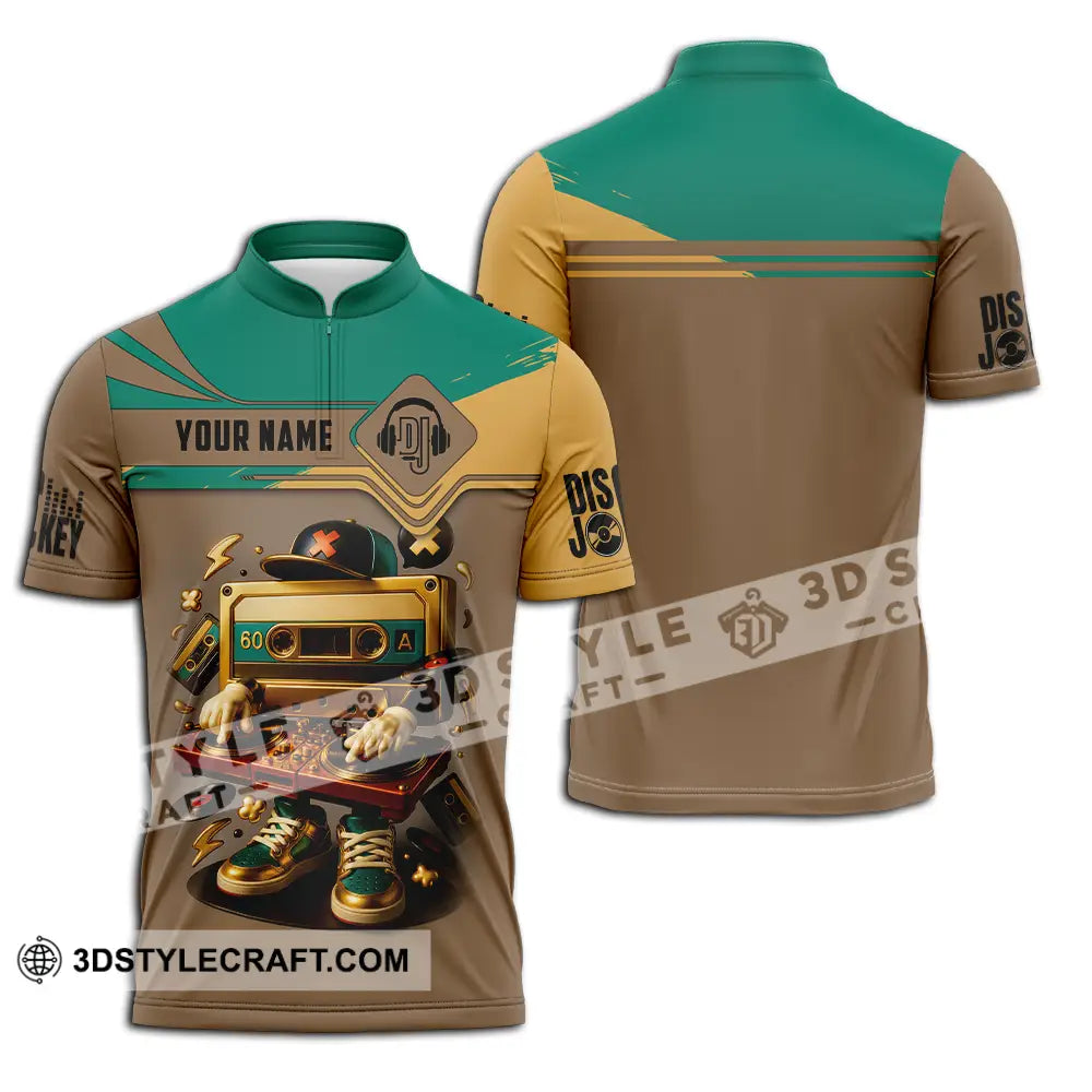 Unisex Shirt Custom DJ Shirt Zipper Polo Shirt / S T shirt