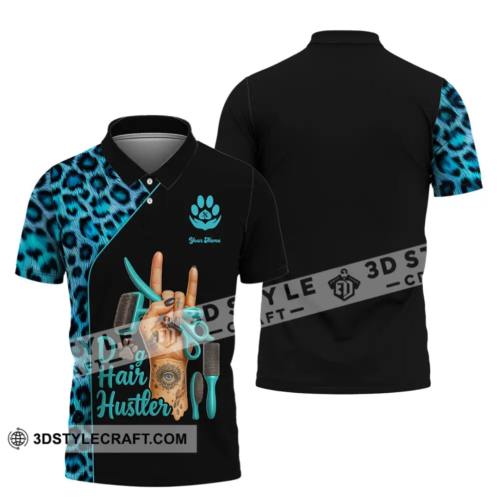 Unisex Shirt - Custom Dog Hair Hustler Groomer Shirt Polo Shirt / S T-shirt