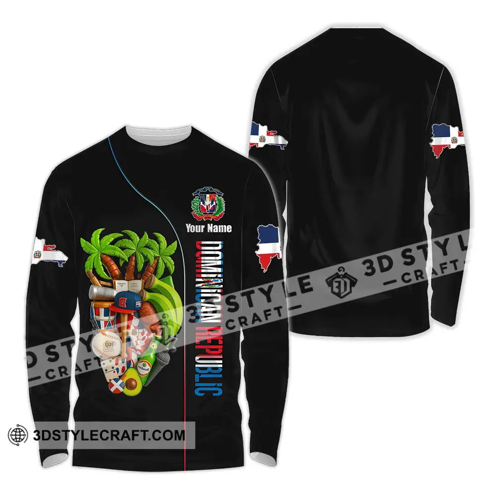 Unisex Shirt - Custom Dominican Republic Shirt Long Sleeve Shirt / S T-shirt