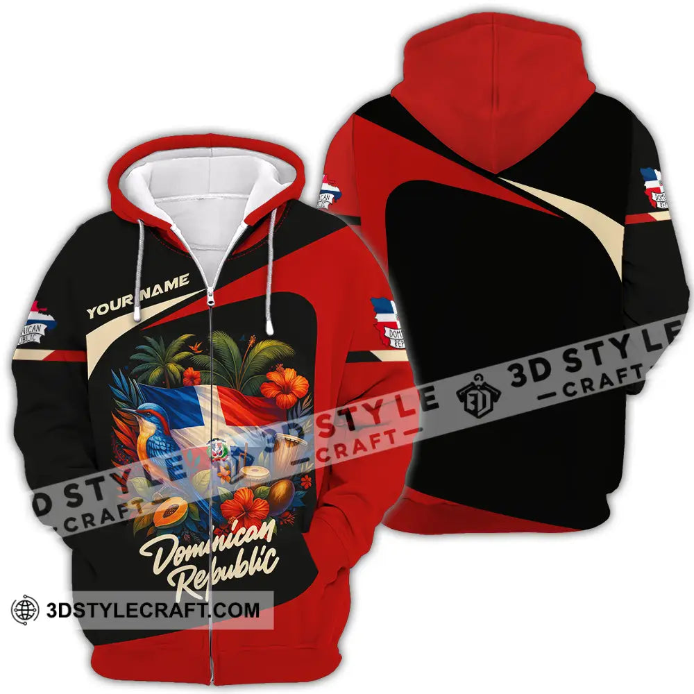 Unisex Shirt - Custom Dominican Republic Shirt Zipper Hoodie / S T-shirt