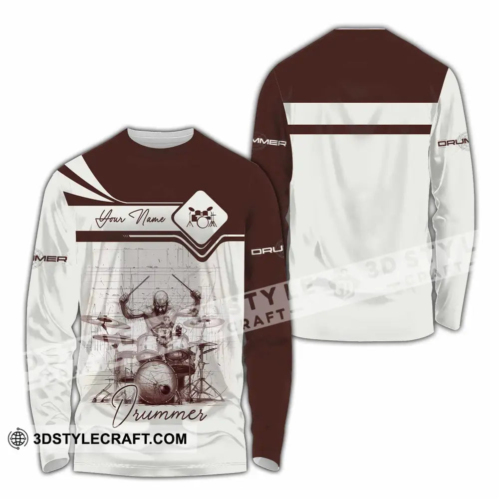 Unisex Shirt - Custom Drummer Shirt - Long Sleeve Shirt / S - T-shirt