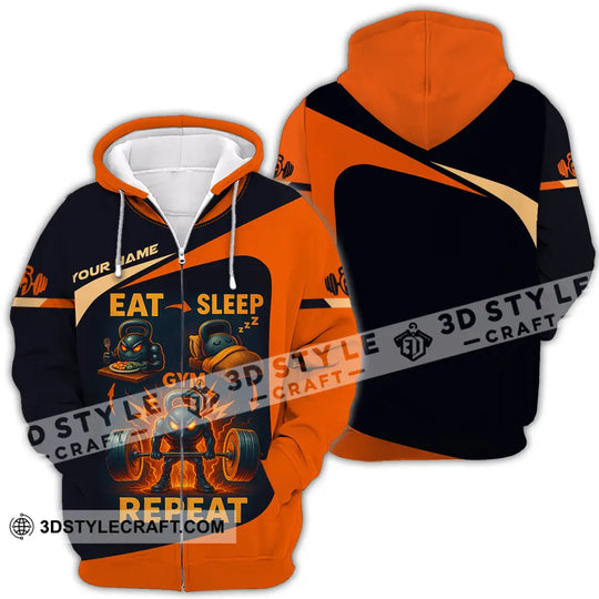 Unisex Shirt - Custom Eat Sleep Gym And Repeat Shirt style option 4