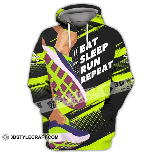 Unisex Shirt - Custom Eat Sleep Run Repeat 3D Shirt style option 3